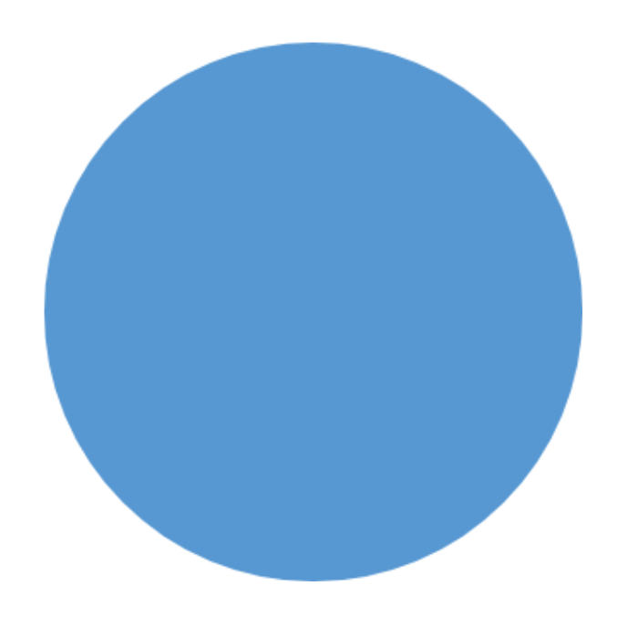 The blue circle which stands for the foundation of family.